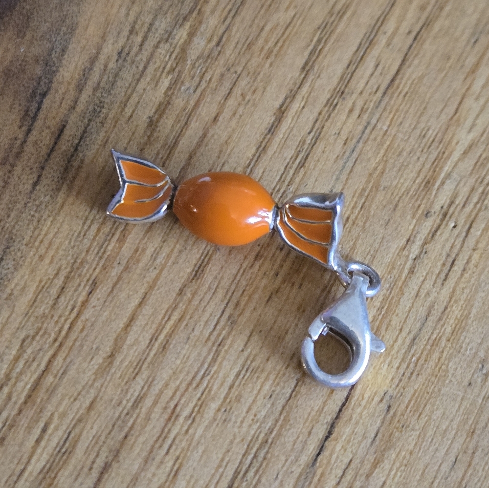 Rare Vintage Thomas Sabo Sterling Silver Orange Enamel Bon Bon Candy Charm - Picture 4 of 7